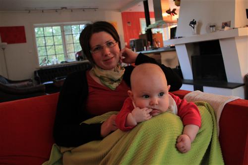 Vi var slitne på vei hjem. Stoppet i tomt hus i Bergen (de kom hjem på kvelden).